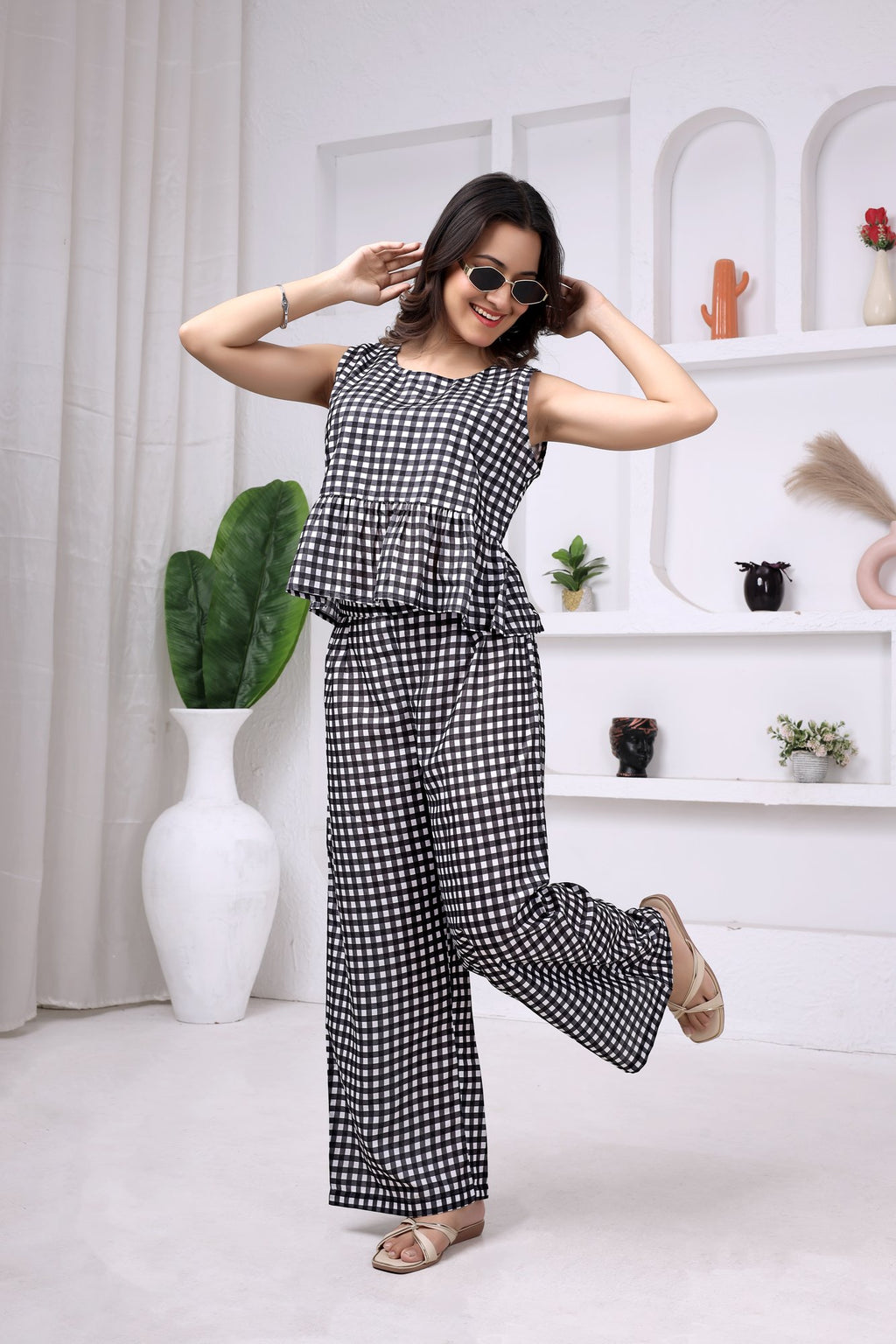 Monochrome Gingham Co-ord — front