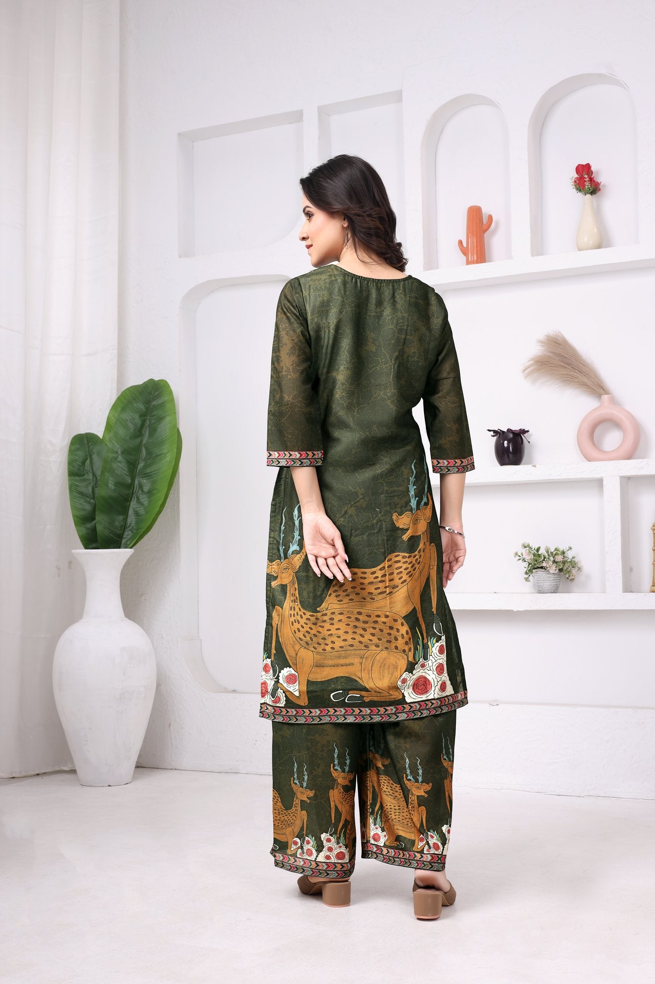 Vana Mrig Kalamkari Co-ord — front