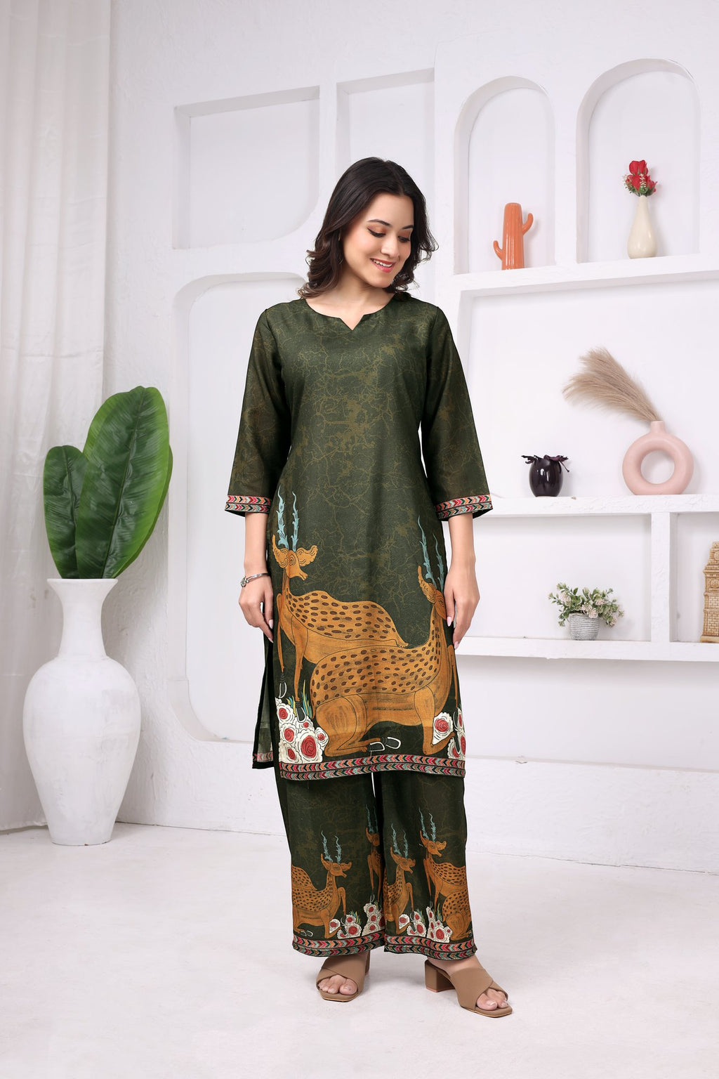 Vana Mrig Kalamkari Co-ord — side view