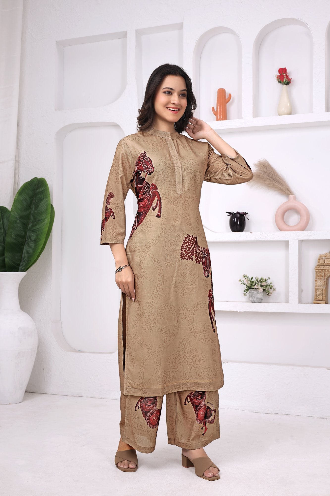 Ashwa Kalamkari Co-ord — motif detail