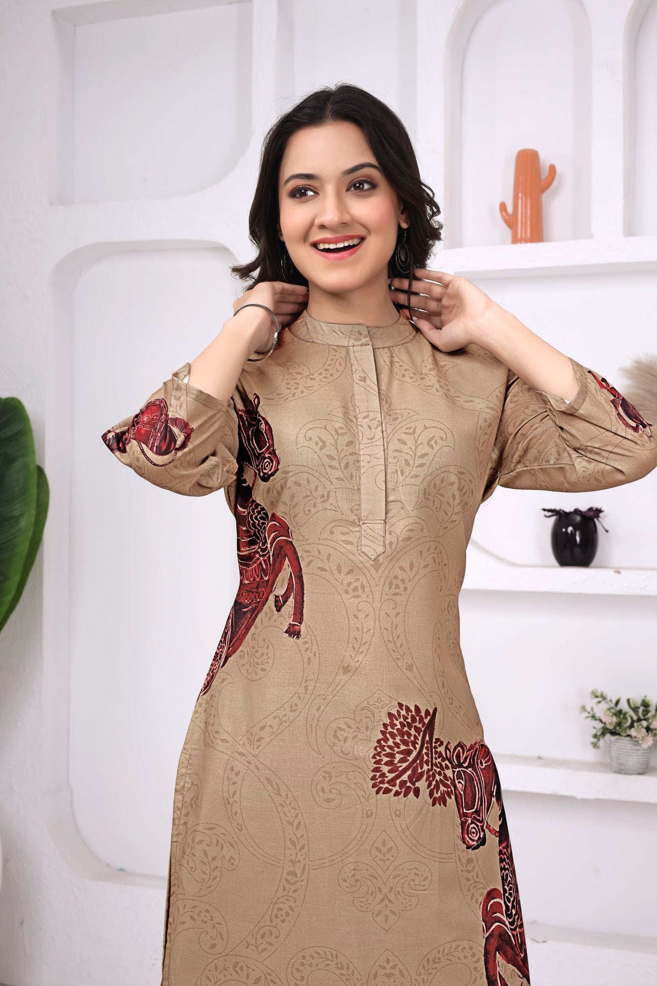 Ashwa Kalamkari Co-ord — detail