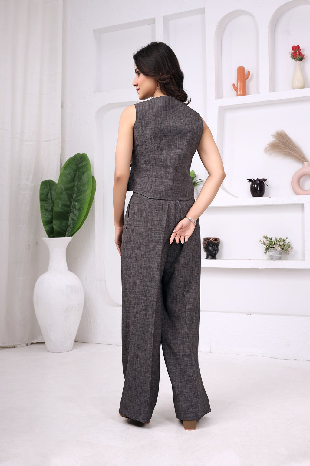 Slate Tailored Co-ord — back view