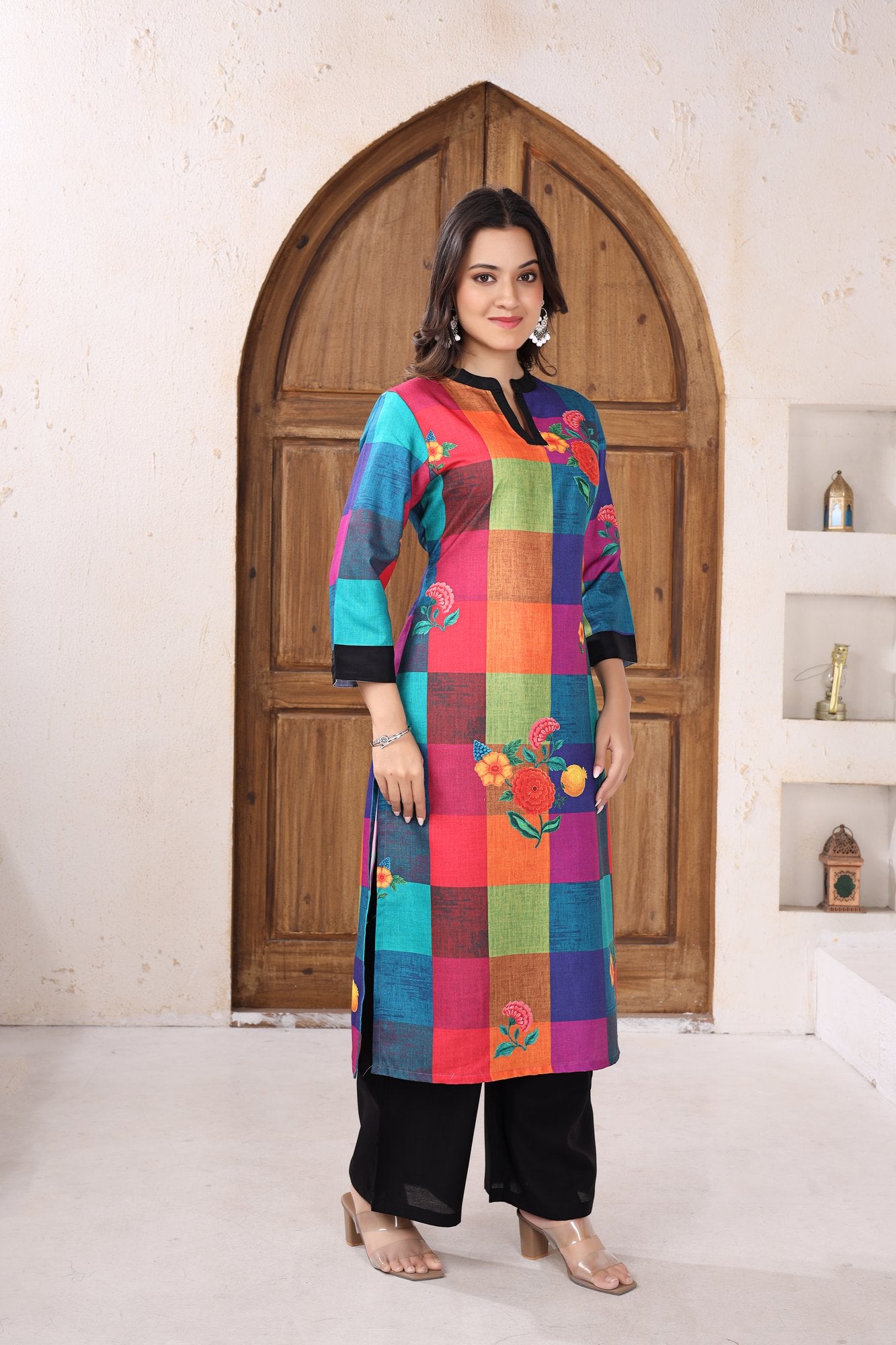 Rangrez Checks Co-ord — back view